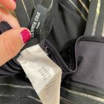 Kenneth Cole Black One Piece Cross Neck Illusion Striped One Piece Swimsuit, M Photo 5