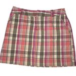 Mudd Vintage Y2K 2000s retro Pink tan orange brown plaid mini skort skirt Photo 1