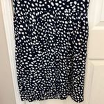 KIRUNDO Ruffle Sleeve Navy & White Dress with Embroidered Floral Details Blue Size M Photo 10