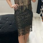 Sans Souci Black & Gold Lace Skirt Set Photo 0