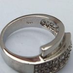 Charming Women's Silver CZ Ring With Wrap Around Design, Size 8 Photo 9