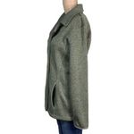 Eddie Bauer Womens Pea Coat Jacket Mid Weight Knit Button Closure Green Medium Photo 4