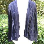 Splendid  navy striped sheer crop cardigan Photo 0