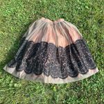 Vintage Black Lace Gray Sheer Nude Full Skirt from Modern Jr. Size undefined Photo 5