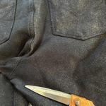 Hudson Jeans Hudson Nico Speckled Sheen Mid Rise Super Skinny Jean Pant in Black Brown 31 Photo 12