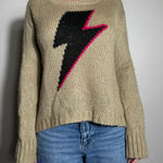 Wooden Ships Wodden Ships Beige Knit Lighting Bolt Sweater Size S Photo 0