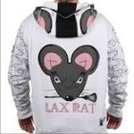 Lax Rat Flow Society Lacrosse Hoodie Full Zip Jacket Streetwear Hoodie Sz Large Gray Photo 1