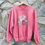 Vintage 80s Pink Patchwork Bunny Applique Sweatshirt Size M Photo 0