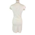 Naf Naf White Angora Wool‎ Blend Knit Sweater Dress Short Sleeve Medium Photo 4