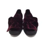 Morelli Burgundy velvet tie top loafers Size 7 Photo 1