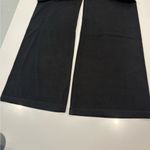 PINK - Victoria's Secret Victoria’s Secret flare foldover black leggings, pink trim size M Photo 4