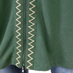 Solitaire  Women's Green Embroidered Boho Jacket Full Zip Photo 8
