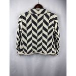 August Silk Women’s  Small Black & White Patterned Knit Coatigan Photo 2