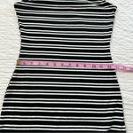 Derek Heart  Monochrome Striped Midi Dress Photo 5