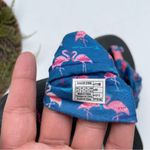 Sanuk  Womens Sandals Blue Pink Flamingo Print Party Yoga Mat Sling Size 10 Photo 6