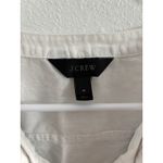 J.Crew Top Womens 4 White Linen Embroidered Cap Sleeve Tunic Boxy Preppy Coastal Photo 2