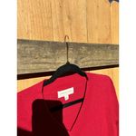 Adrienne Vittadini  V Neck Sweater Size Large Red Light Classy Winter Fall Casual Photo 4
