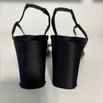 Richard Tyler Vintage Made in Italy WELL WORN formal Satin Heels Sandals Size 8 Black Photo 4