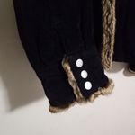 Disneyland Resort L Corduroy Fur Trim Snap Park Jacket in Black Brown Photo 7