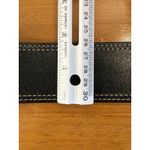 Banana Republic Vtg Y2K Black Leather Belt Sz M/L Oversized Buckle 1990's-Italy Photo 8