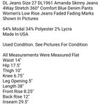 DL1961 DL Jeans Size 27  Amanda Skinny Jeans 4Way Stretch 360° Comfort Blue Denim Pants Women's  Photo 7