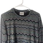 Chico's Medium Metallic Artsy Boho Multicolored Blue Disco Party Blouse Photo 2