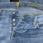 7 For All Mankind Josefina Skinny Boyfriend Light Blue Distressed Jeans Photo 13