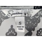 Speechless Dress Shift Bell Sleeve Party Cocktail Black White Pattern S Photo 2