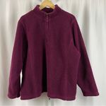 Lands' End Land’s End XL Plum Fleece Sherpa Half Zip Pullover Outdoor Hiking Jewel Tone Photo 0