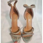 Lauren Lorraine Heels size 6 Silver Embellished Formal Ankle Strap S37 Photo 1
