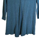 Habitat  Clothes to Live In Teal Blue Puckered Knit Top Small Lagenlook Artsy‎ Photo 7