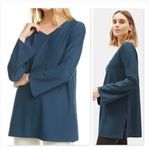Eileen Fisher V-neck Storm Teal Tunic Photo 1