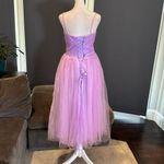 Women’s Tea Length Purple Prom Party Dress CorsetBack Sweetheart Neckline Size 4 Photo 5