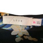 Lush Clothing Lush Top Black Floral Cold/Off Shoulder Blouse Hawaiian Floral Print WORN ONCE Photo 3