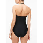 J.Crew NWT  Strapless One-piece Swimsuit Bathing Suit in Black Sz M AO438 Photo 11