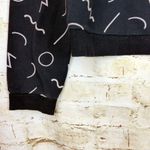 Marine layer Anytime Black Noodle Print Sweatshirt Womens L Crewneck 90s Art Geo Photo 5