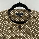 Talbots Brown and Cream Tweed semi cropped 3 quarter sleeve size 4P doted blazer Photo 3