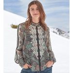 Sundance  Long Sleeve Victorian Charms Sheer Blouse Sz. XS Photo 1