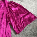 Nation Ltd  Blouse Womens XL Shirt Donna Bell Sleeve Top Miss Magenta Silky Satin Photo 4
