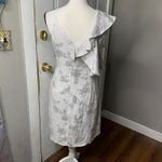 Bardot  floral silver metallic flutter sleeves‎ mini dress US 10 cocktail party Photo 2