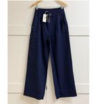 FIGS Ultra High Rise Shelby Wide Leg Scrub Pants in Navy, Size Medium Photo 9