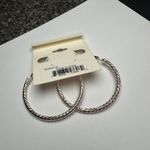 Tahari Rosy Gold Tone Hoop Pierced  Earrings NWT Photo 5