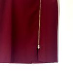 Talbots  Burgundy‎ Red Maroon Zip Front Asymmetrical Knee Length Skirt Womens 14 Photo 1