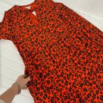 NWT Grace Atwood The Drop Red Animal Print Loose Fit Tiered Dress Size S Photo 8