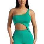 Naked Wardrobe - NWT Green Smooth
Side Asymmetrical Crop Top
Sz M Photo 1