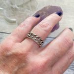 Sterling Silver Adjustable Chain Link Ring Silver Photo 2