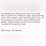 Free People EUC Every Minute, Every Hour Mini Skirt in Burnt Orange - Size 10 Photo 5