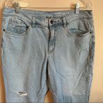 Studio‎ By D & Co Plus Size Distressed Crop Denim Jeans Blue Photo 1