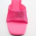 ZARA NWT  HEELED METHACRYLATE SANDALS PINK BLOGGERS FAVE Photo 4