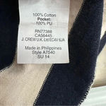 J.Crew  Navy & Cream Stripe Faux Leather Pockets Dress Short Sleeve Size XXS Photo 8